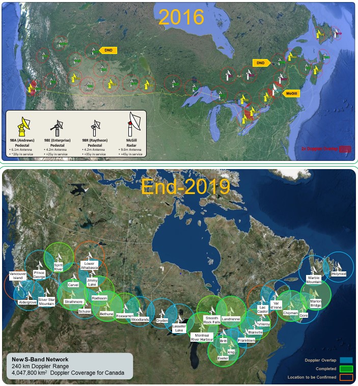 Satellite maps of Canada